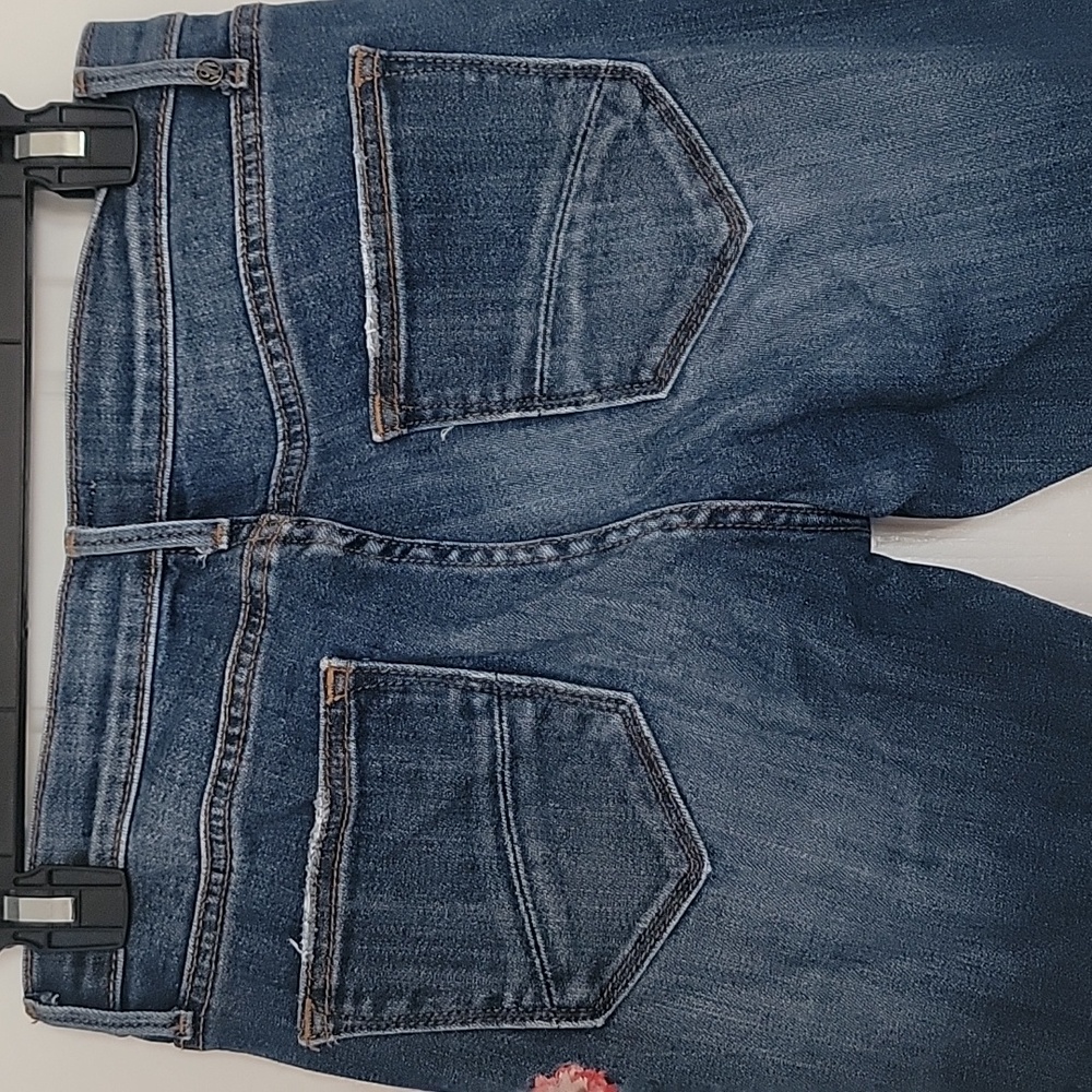 Driftwood Beau Embroidered Flowers Blue Jeans 25 Crops - Picture 5 of 8